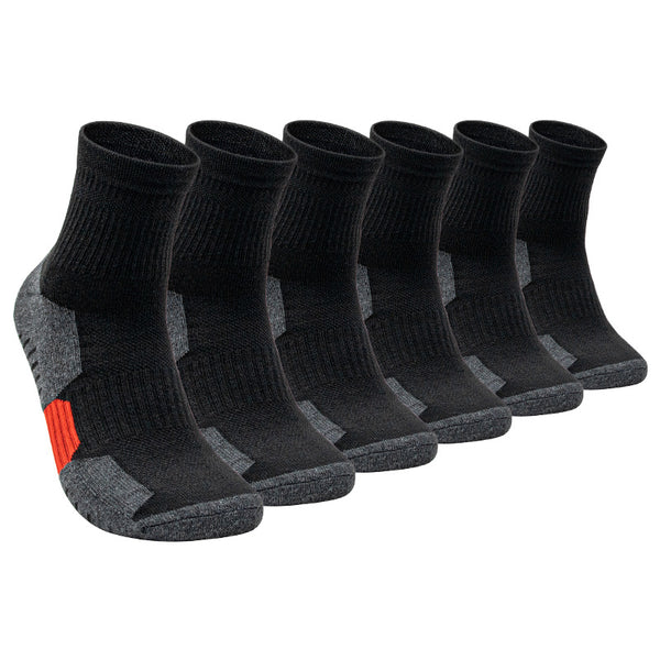 6 Pairs Men's Mid Length Socks Sports Socks