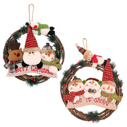 Christmas Front Door Wreath Sign Snowman Xmas Wreath