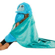 Women Winter Hooded Wearable Cartoon Hoodie Blanket
