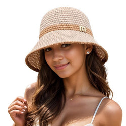 Foldable Wide Brim Floppy Girls Straw Hat