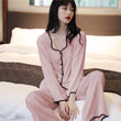 Womens  Pajamas Two Piece Suit Long Sleeve Top Pants Pajama Set