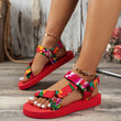 Women's Colorblock Ankle Strap Lightweight Flat Sandals
