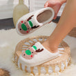 Women Deer Christmas Winter Fleece Slippers