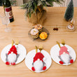 6pcs Christmas Gnome Knife Fork Holder Cutlery Cover Organizer
