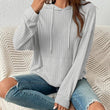 Women Solid Color Hoodie Pullover with Pocket