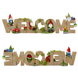 Gnome Welcome Sign Resin Decor