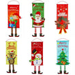 Christmas Door Sign Decorative House Flag Christmas Door Window Banner