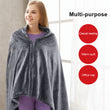Zipper USB Electric Heated Wrap Shawl Wearable Electric Poncho Throw