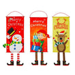 Christmas Door Sign Decorative House Flag Christmas Door Window Banner