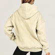 Women Solid Color Hoodie Pullover