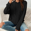 Women Solid Color Hoodie Pullover with Pocket