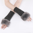 Outdoor Windproof Arm Gloves with Fluffy Sleeve Cuff