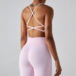 Women Push Up Cross Strap Sexy Seamless Yoga Bra