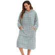 Fleece Warm Hooded Wearable Blanket