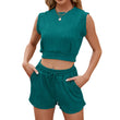 Women Sets Outfits Casual Crop Top and Shorts Set