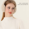 Women Foldable Plaid Fleece Earmuff