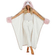 Women Winter Hooded Wearable Cartoon Hoodie Blanket