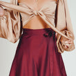 Women Sexy Mini Satin Skirt