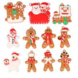 11pcs/12pcs Christmas Gingerbread Ornaments