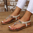 Womens Open Toe Sandals Summer Bohemia Rhinestone Sandals