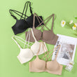 Women High Quality Front Closure Push Up Wireless Bra for Cup A/B