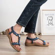 Womens Rhinestone Flip Flops Summer Flat Sandals