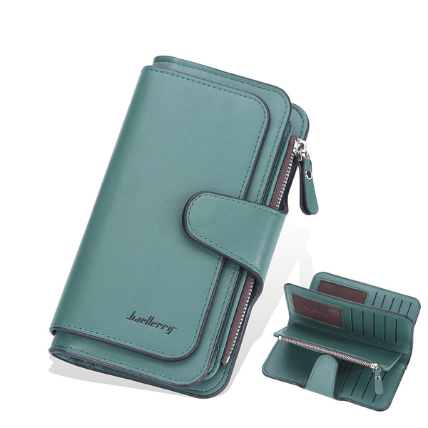 Women PU Leather 15 Card Holder Long Wallet