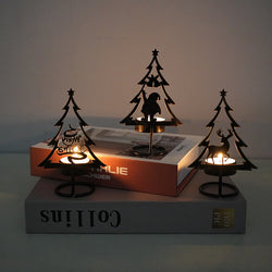 Set of 6 Tea Light Candle Holders Christmas Decoration