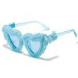 Heart Frame Party Glasses Women Fluffy Cat Eye Sun Glasses