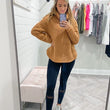 Women Fleece Turtleneck Long Sleeve Winter Solid Color Pullover