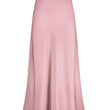 Women High Waist Solid Maxi Satin Skirt
