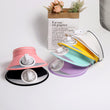 Summer Wide Brim Adjustable Hat with Mini Fan
