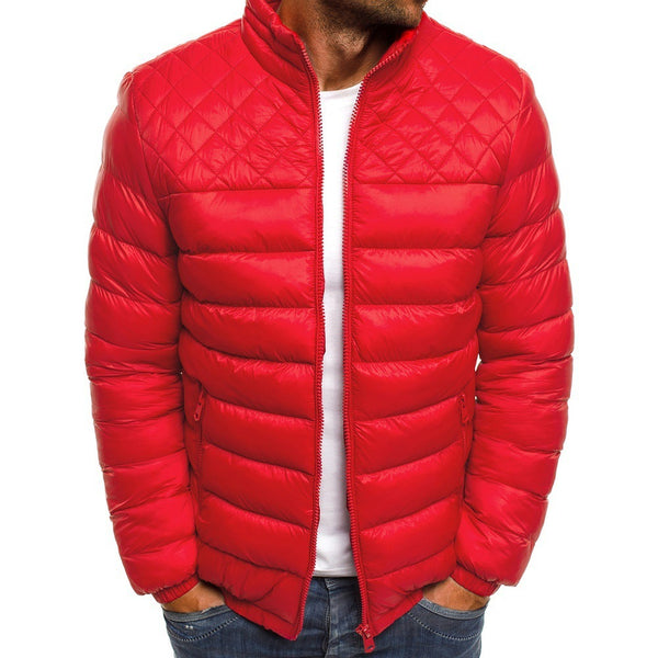 Men's Solid Color Padded Coat
