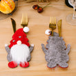 6pcs Christmas Gnome Knife Fork Holder Cutlery Cover Organizer