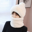 2IN1 Women Neck Warm Fleece Hat