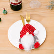 6pcs Christmas Gnome Knife Fork Holder Cutlery Cover Organizer