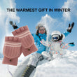 USB Heated Gloves Mitten Winter Hands Warm Knitting  Gloves