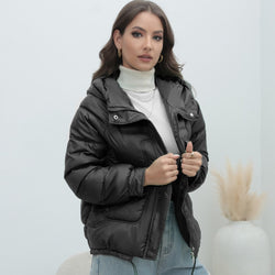 Women Hooded Padded Coat Warm Coat