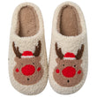 Women Deer Christmas Winter Fleece Slippers