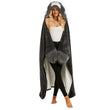 Women Winter Hooded Wearable Cartoon Hoodie Blanket