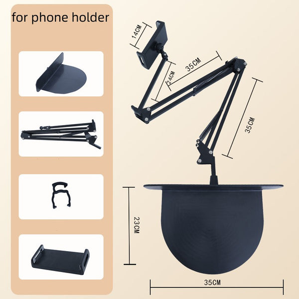 Hidden Bedside Phone Tablet Holder Retractable Adjustable Foldable Tablet Arm Stand