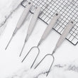 2pack Extendable Stainless Steel BBQ Fork U-shaped Grill Fork