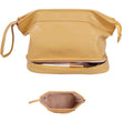 PU Leather Large Capacity  Double Layer Travel Cosmetic Bag