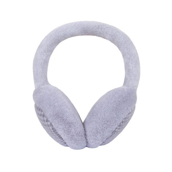 Women Foldable Plaid Fleece Earmuff