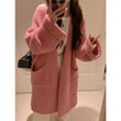 One Size Women's Solid Pocket Knit Sweater Cardigan