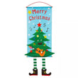 Christmas Door Sign Decorative House Flag Christmas Door Window Banner