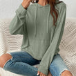 Women Solid Color Hoodie Pullover with Pocket
