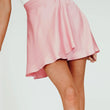 Women Sexy Mini Satin Skirt