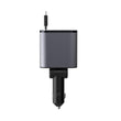 Retractable 60W Car Phone Fast Charger with 2 USB Ports