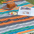 Mexican Serape Blanket with Tassel Bright Colorful Stripe Rainbow Throw Blanket Camping Blanket